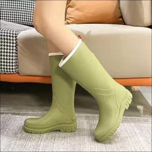 여성 롱 레인부츠 장화 말랑 방수 가벼운 사계절 장마 신발 (WFKBA0D)