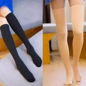 (색상 스킨FREE)기모 여자 타이즈 코디 겨울 양말 롱삭스 반 양말 기모 스타킹
