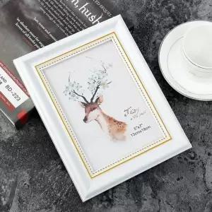 5x7 엔틱 탁상용 사진 전시 액자 화이트 2개세트 (KYR-WD9DBFF)