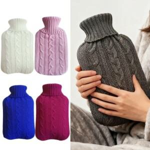 2L 온수병 니트/퍼/고무 커버 누수 방지 손 및 복부 온열팩