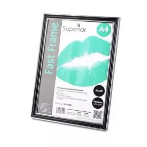 A4 사이즈 블랙 스탠드형 크롬 액자 사진 상장 자격증 (KYR-WBBA5F6)