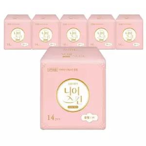 [리버티] 리버티 니어스킨 날개형생리대 중형 14Px6팩