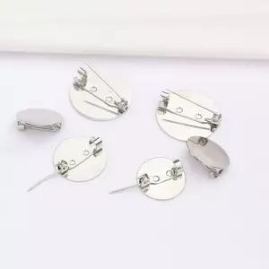 원형 브로치핀 코사지 받침 옷핀 100개 브로치핀 브로치만들기 리본만들기