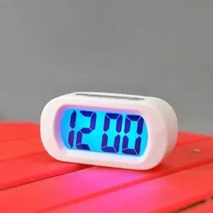 무소음 실리콘 전자 알람시계 탁상 인테리어 거실시계 집들이선...