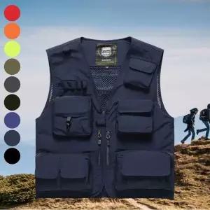 [하프클럽/]남자조끼 작업조끼 배달 낚시 퀵서비스 쪼끼 망사 포켓 등산