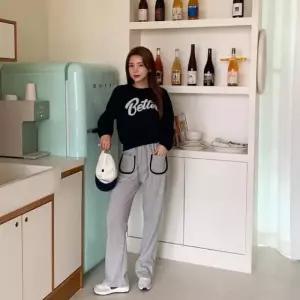 고품질 반바지 포켓 여성반바지 세트 밴딩 여자슬랙스 (WFKBN6A)