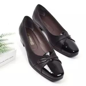 [하프클럽/]여자신발 스퀘어 근무화 정장구두 가보시힐 여성 엄마구두 편한