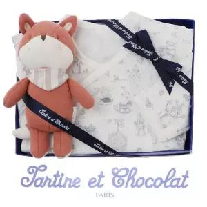 [NS홈쇼핑](쇼콜라/임신/출산/백일/돌/조카) 이솝배냇가운 + 여우인형 2종세트 ..[35658243]