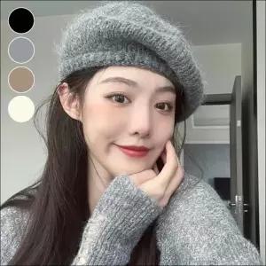 방한 데일리 화가모자 겨울모자 여자 빵모자 니트베레모