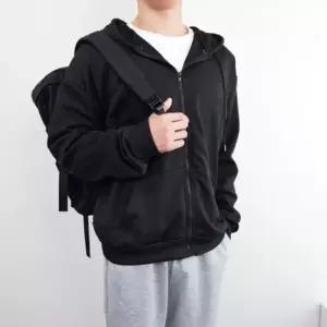 남녀공용 남자 여자 4계절 봄 가을 간절기 오버핏 무지 후드집업 후드티 회색 블랙