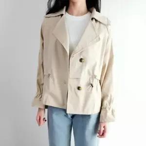 여자 봄 가을 크롭 트렌치자켓 숏 트렌치코트 간절기 정장자켓 하객룩