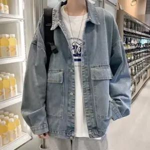 [하프클럽/]블루종 데님 이너 남자 신상 커플룩 재킷 캠퍼스 청