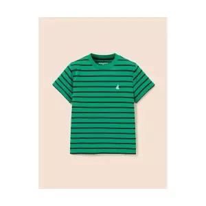 빈폴 키즈 스트라이프 반소매 티셔츠 그린 (BI5642UE2M) 308893