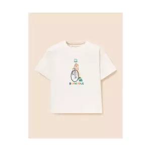 빈폴 키즈 컬러풀 자전거 반소매 티셔츠 화이트 (BI5742U091) 264603