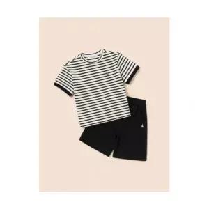 빈폴 키즈 와플 스트라이프 반팔  반바지 2PCS 상하 세트 블랙 (BI5742U025) 309213