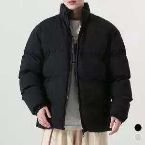 (색상 아이보리)하이넥 남자숏패딩 패딩 남성패딩 루즈핏 두꺼운남자숏패딩 남자무지패딩 남성