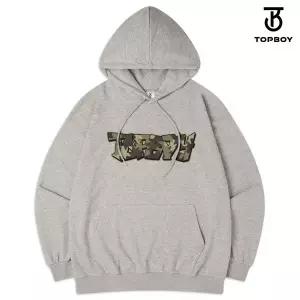 [탑보이]카모 바이브 오버핏 기모 프린팅 후드 스웨트 셔츠 (PTH2090)