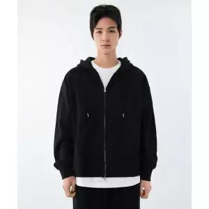 무신사 스탠다드 MUSINSA ANDAR D 헤비웨이트 오버사이즈 후디드 스웨트 집업 블랙 MMJTJAZ10-BK 370044