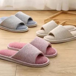 [엄지척]여름 린넨 실내 슬리퍼 쿠션 실내화 사무실 슬리퍼