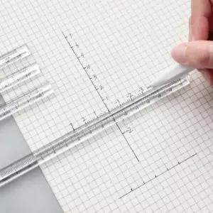 삼각형 도형자 입체측정자 삼각형투명자 입체디자인 직자 투명자 (WFKBXVU)