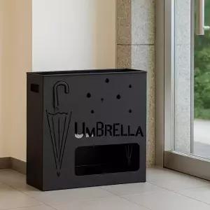 설렘하우스 비오는날 대용량 업소용 우산꽂이 22구 블랙 식당 병원 매장용 철제 입간판우산꽂이
