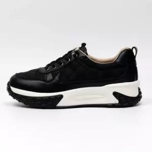 [제이시]제이시 5cm 굽높은 가죽 여자 밴딩 통굽 운동화 K341