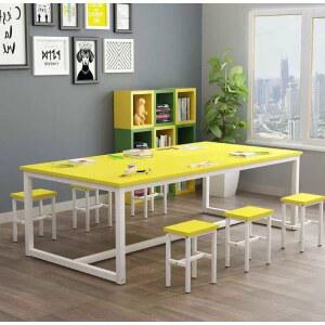 미술학원책상 학원 스터디 공부방 사다리꼴 스터디룸 수업 단일 접합 테이블 미술학원