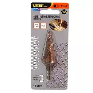 벨류 스텐용 나선형 스텝 드릴 트위스트 타입 6-25mm용 형드릴 용드릴