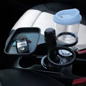 미니 컵홀더 차량용 자동차 테이블 2홀 용품 음료거치대 트레이