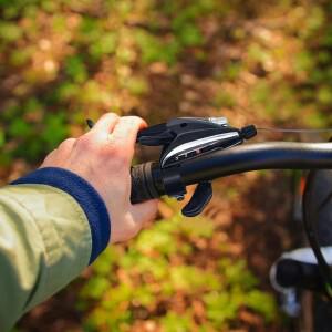 호환 사이클링 변속기 알루미늄 합금 레버 (케이블 포함) 1쌍 산악 자전거 기어 (로드  폴딩  트레일 피트