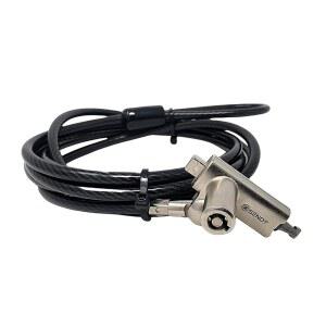 Sendt Kensington, Nano 및 Wedge 슬롯용 3 in 1 블랙 노트북 /노트북 잠금 장치