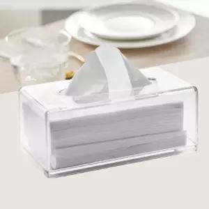 티슈 투명 휴지 케이스 각각티슈 보관함 사각 화장지 호텔 화장실 카페 수납 커버 인테리어 26CM 박스 아크