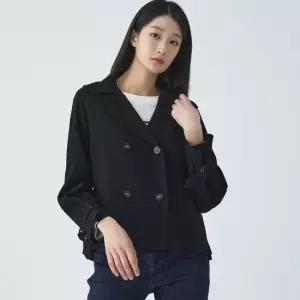 [지센] 여성 [피어로즈] 숏 트렌치 자켓 LFJKO295_BK