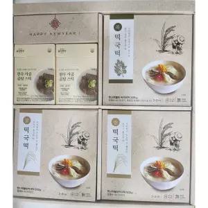 국산쌀 떡국떡 선물세트 600g x 3봉 + 한우사골 육수 스틱20인분 명절선물세트