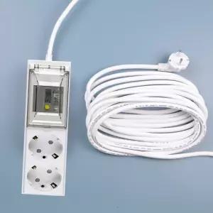 오성정밀 국산 고용량 멀티탭 고전력 대용량 4000W 에어컨 전기장판 누전 차단 2구, 8m, 1개