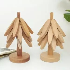 (색상 메이플)냄비받침대 우드 트리 나무 선물 집들이 인테리어 나무 주방소품 냄비받침 돌잔치선물 인테리
