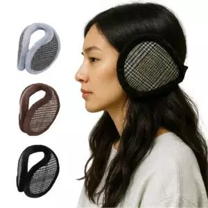 체크이어머프 이거찜 출근 등하교 산책 필수템 체크 패턴 귀마개 방한귀마개 귀도리 넥워머