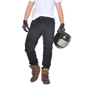 갑옷을 입은 남성용 오토바이 바지, 라이딩 바지 - 청바지