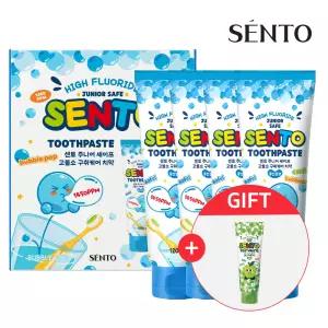 주.니어 구취케어 고.불소 어린이치약 풍선껌향 120g 4개 +사과향1개