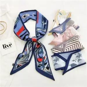 롱스카프 헤어밴드 쁘띠스카프 가방끈장식 모조실크