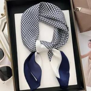 장식 가방끈 데일리 쁘띠 머플러 스카프 여자 체크