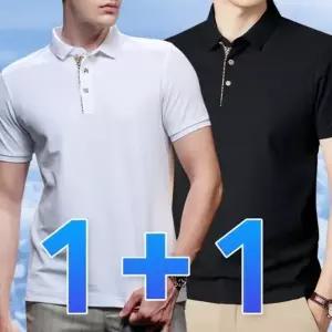 1+1 여름 쿨론 무지티 남성 여름 반팔 피케 카라티