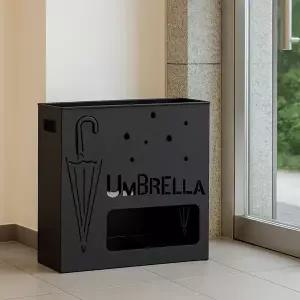 [설렘하우스] 비오는날 철제 우산꽂이 소형 12구 블랙 업소용 카페 병원 학원 입간판우산꽂이