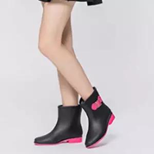 버클장식 여성 레인부츠 3cm 장마철 밭일 방수신발 WEC9069