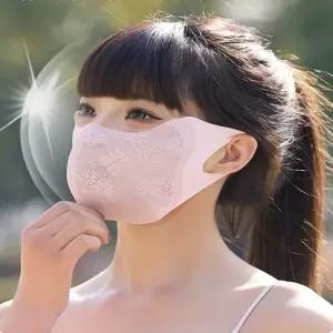 [사러왕]여름 레이스마스크 여성 골프마스크 얼굴 햇빛가리개 운동 스포츠 자전거 등산 기미차단 마스크