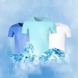 무지 쿨링 티셔츠 여름 반팔 레이어드 티셔츠 WEE9199