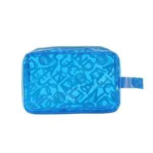 ( )컬러 파우치 17.5x 11cm 화장품 가방 세면도구 손가방 투명 지퍼백 여행 l