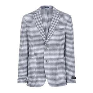 [바쏘옴므] 이태리 린넨 블렌디드 투톤 체크 자켓(BSY1JS02A)
