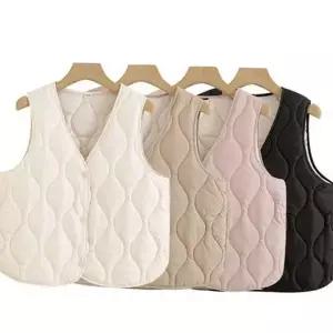 데일리 여성 패딩 조끼 레이어드 여자 패딩 조끼 간절기 퀼팅