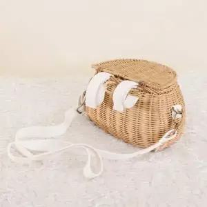 피크닉용 자전거 라탄 토트백 바구니